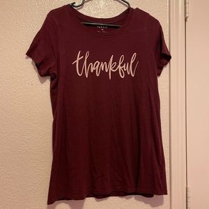 Torrid “Thankful” Maroon Tee